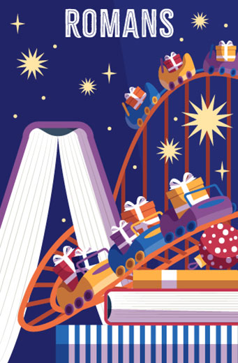 Faites le plein d&rsquo;idées cadeaux de romans à offrir à Noël, pour toute la famille et les amis, roman policier, roman d&rsquo;amour, roman noir, roman fantastique.