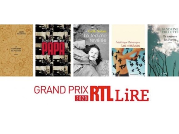 5 romans mis côte à côte avec écrit en dessous Grand Prix RTL - lire