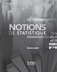 Notions de statistique : version maître