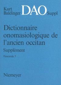 Dictionnaire onomasiologique de l'ancien occitan, supplément : DAO, suppl. Vol. 4