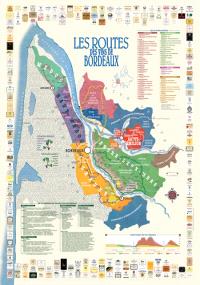 Poster les routes des vins de Bordeaux