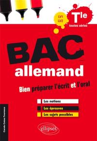 Bac allemand  terminale  toutes s ries LV1 LV2 bien 